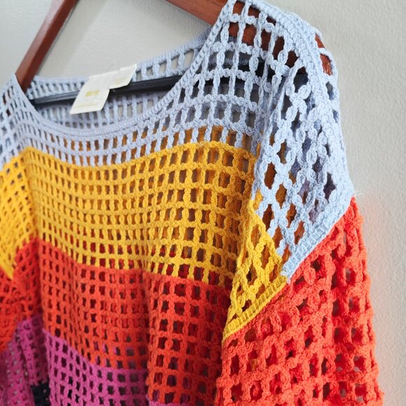 MAEVE by ANTHROPOLOGIE Stripe Crochet Knit Top - Picture 7 of 10